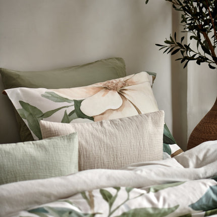 PURE 68 kussensloop 40x55 cm Smoke Green (katoen)