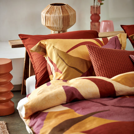 Washed Cotton Duvet cover Rusty Brown 200x220 cm