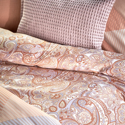 Dekbedovertrek HAPPY FEVER Apricot Blush 200x220 cm (satijnkatoen)