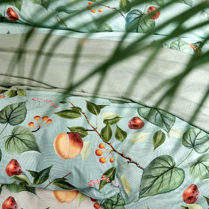 Dekbedovertrek FRUIT GARDEN Cream Tan 200x220 cm (satijnkatoen)