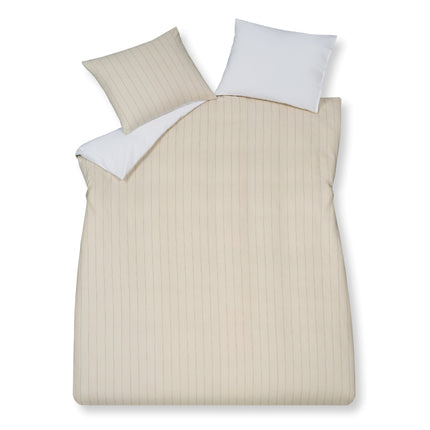 Dekbedovertrek HOME Puglia Cream Tan 240x220 cm (percalkatoen)
