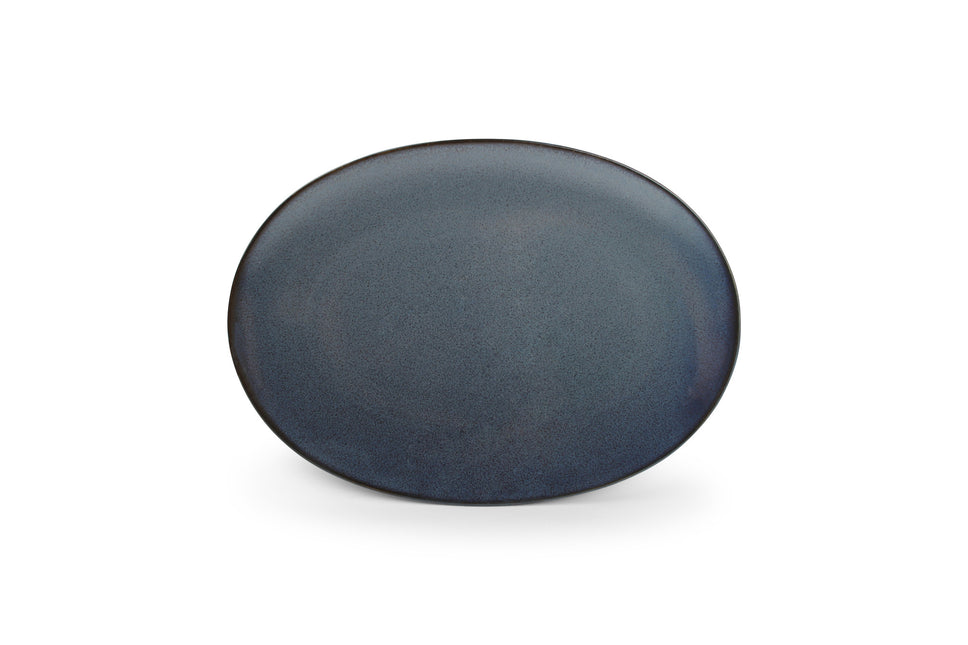 Cirro flache Platte oval 30 cm - dunkelblau