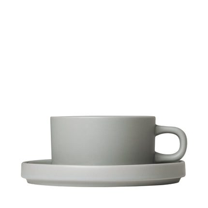 PILAR 2 theekoppen 170ml met schotel Mirage Grey