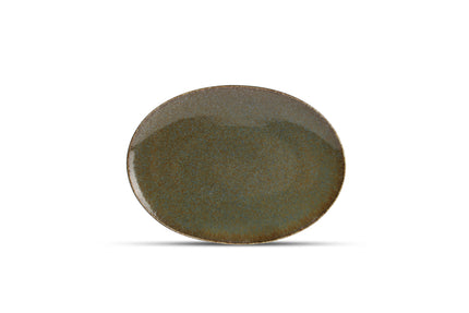 Cirro Placa plana Oval 24 cm - Verde Multi