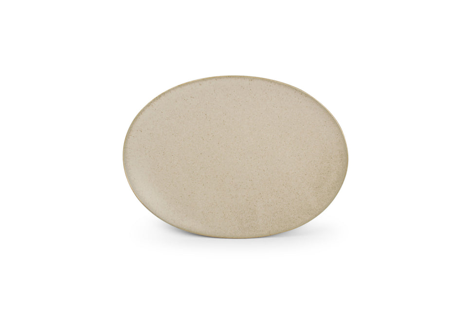 Cirro Placa plana ovalada 24 cm - beige