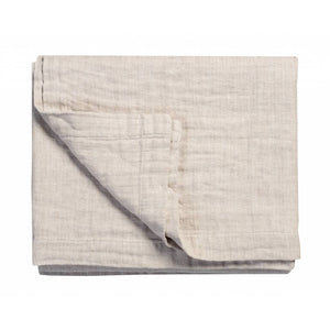 Ren 22 plaid/sengetæppe 180x260 cm Sand-048 (bomuld/linned)