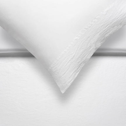 Ren 07 dyneovertræk 140x200 / 220 cm hvid (linned / satin bomuld)
