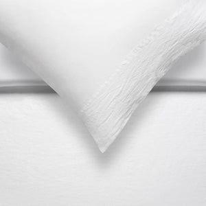Cubierta de edredón puro 07 140x200 / 220 cm blanco (lino / algodón satinado)