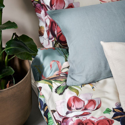 Dekbedovertrek FLOWER MIX Cream Tan 140x220 cm (satijnkatoen)