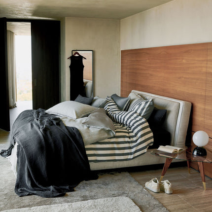 PURE 68 plaid/sprei 160x250 cm Off Black (katoen)