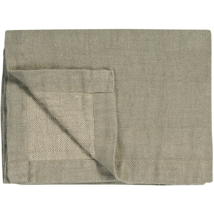Pure 52 a cuadros/colchas de 160x250 cm Coolgrey (lino)
