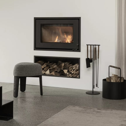 Ashi 3-teiliger Kamin Set Black Eiche
