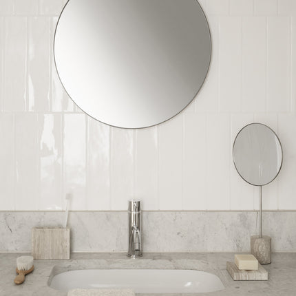 RIM wandspiegel White 50 cm (gerookt glas)