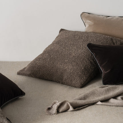Boucle -Kissenbedeckung Espresso 40x60 cm