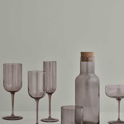 Fuum white wine glasses fungi (set/4)