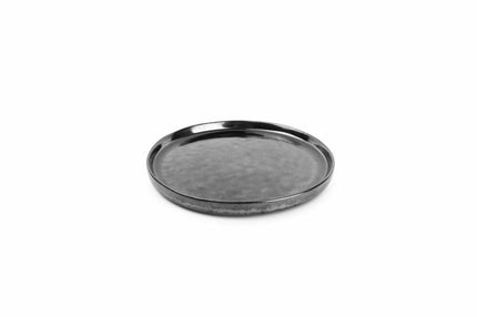 Flat plate 22 cm black & gold black (set/4)