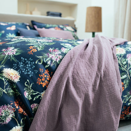 Duvet cover Happiness Blue Ink 200x220 cm (satin cotton)