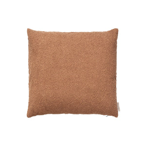 Cubierta de cojín de boucle marrón rústico 50x50 cm