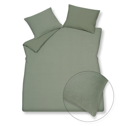 Dekbedovertrek PURITY 79 Smoke Green 200x220 cm (linnen / katoen)