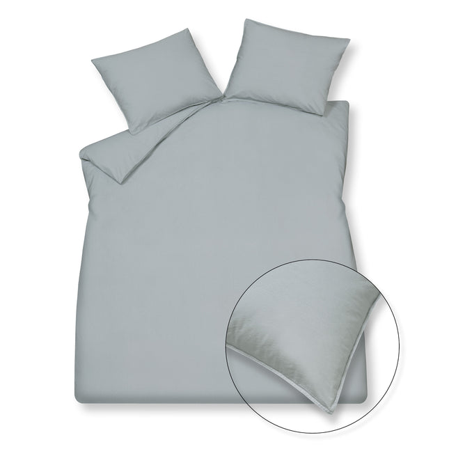 Vasket bomuldsduvetafdækning 200x220 cm Pearl Blue (bomuld)