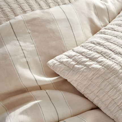 PURE 64 plaid/sprei 260x260 cm Cream Tan (katoen)