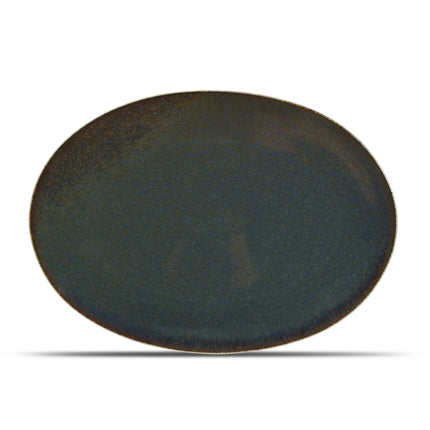 Cirro plato plano ovalado / tablero de servicio 36 cm - verde multi