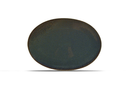 Cirro plato plano ovalado / tablero de servicio 36 cm - verde multi