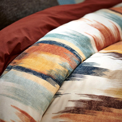 Washed Cotton Duvet cover Rusty Brown 200x220 cm