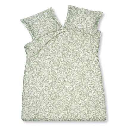 Dekbedovertrek FLORALS Smoke Green 140x220 cm (satijnkatoen)
