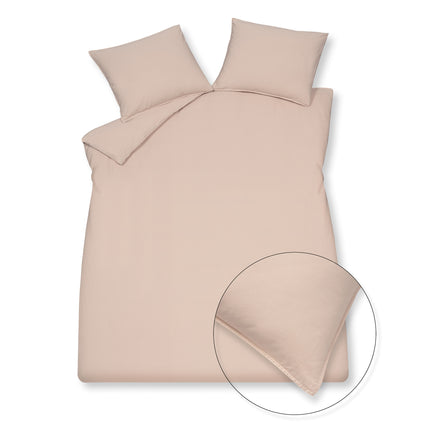 WASHED COTTON dekbedovertrek 140x220 cm Pale Pink (katoen)