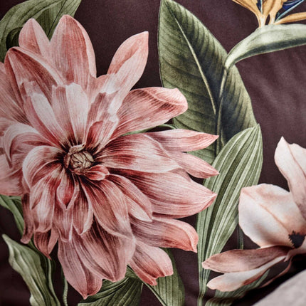 PARADISE BLOOM dekbedovertrek Dark Chocolate 240x220 cm