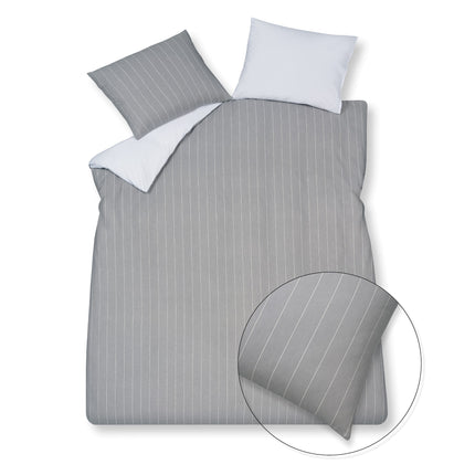 Dekbedovertrek HOME Puglia Grey 240x220 cm (percalkatoen)
