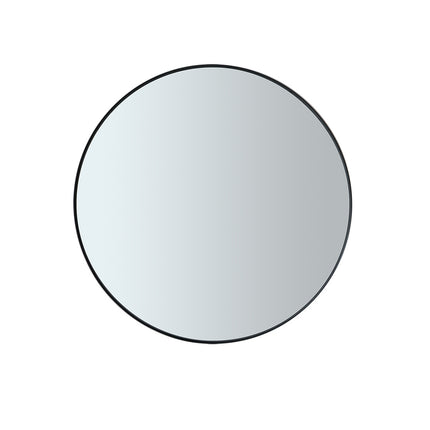 Espejo de pared de llanta negro 50 cm (vidrio ahumado)
