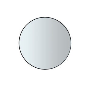 Espejo de pared de llanta negro 50 cm (vidrio ahumado)