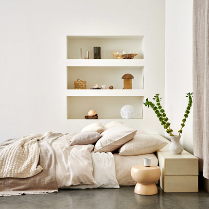 Dekbedovertrek PURITY Bari Cream Tan 200x220 cm (satijnkatoen)