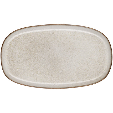 Saisons plaque plate ovale 31 cm sable