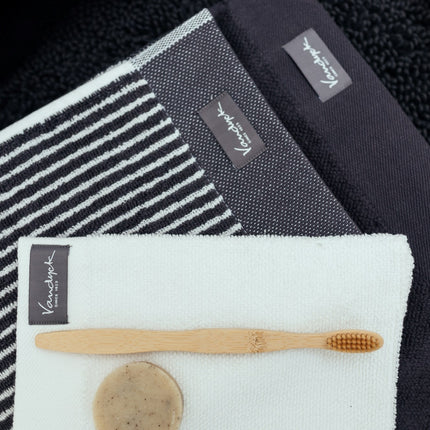 Washand HOME Petit Ligne Off Black-198 (set/6)