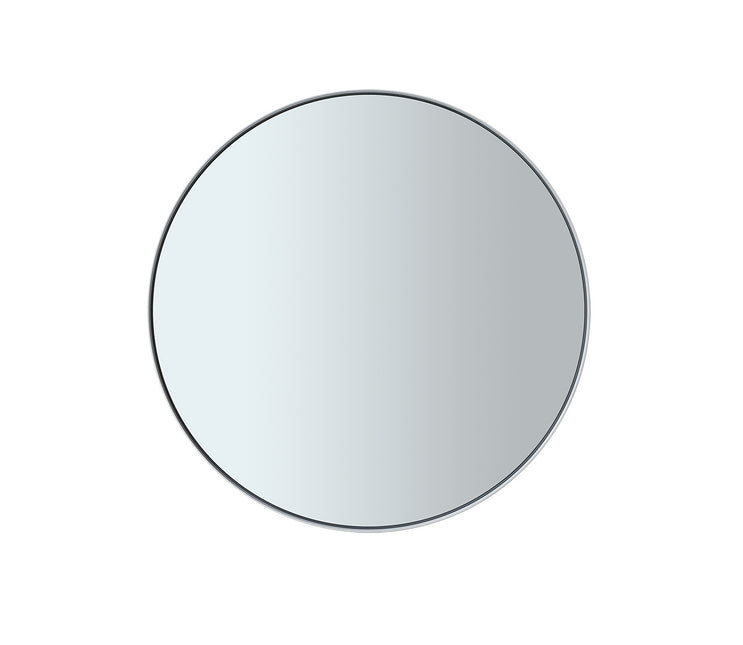 Rand Wandspiegel weiß 50 cm (geräuchertes Glas)