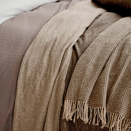 Dekbedovertrek HOME Milano Taupe 140x220 cm (satijnkatoen)