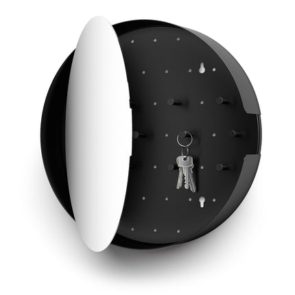 NOLMA -Schlüsselbox mit Spiegel 35 cm (schwarz)