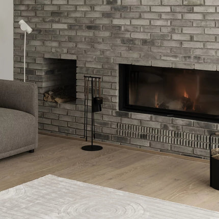 Ashi 3-teiliger Kamin Set Braune Eiche