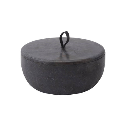Ciotola hammam con coperchio grigio scuro