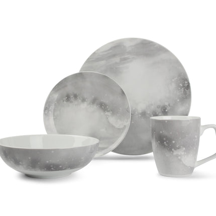 MARBLE Concrete soepkom 18 cm stone (set/4)