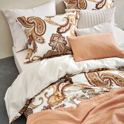 Pure 68 a cuadros/colcha 160x250 cm Apricot Blush (algodón)