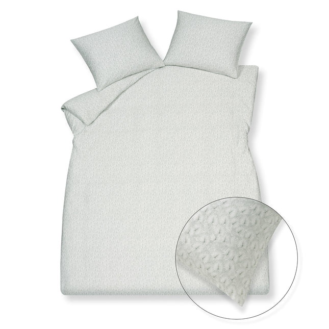 Bettdecke Pure 58 Rauchgrün 200x220 cm (Satin -Baumwolle)