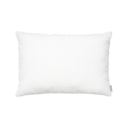 Cubierta de cojín de boucle lirio blanco 40x60 cm