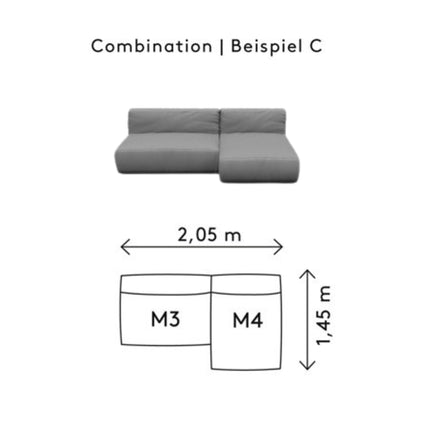 Grow Lounge Sofa C Stone Boucle