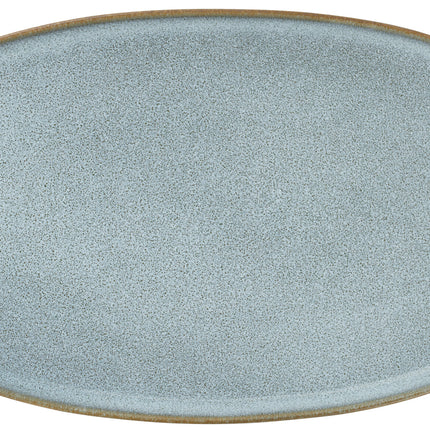Plaque plate de la saison ovale 29 cm denim