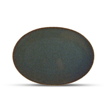 Cirro piatto piatto ovale 30 cm - verde multipla