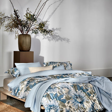 Pure 68 a cuadros/colcha 160x250 cm en polvo azul (algodón)